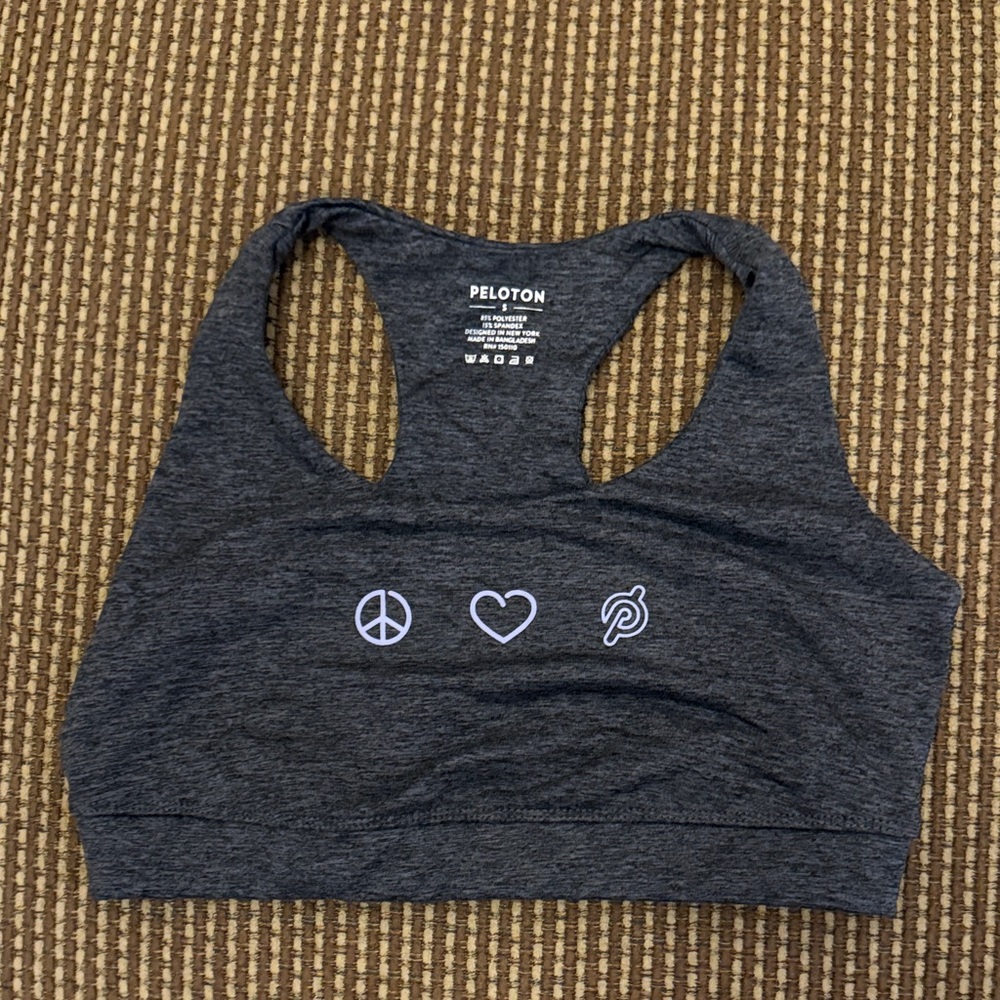 Peloton Women’s Peace Love Peloton Cutout Sports Bra Size S